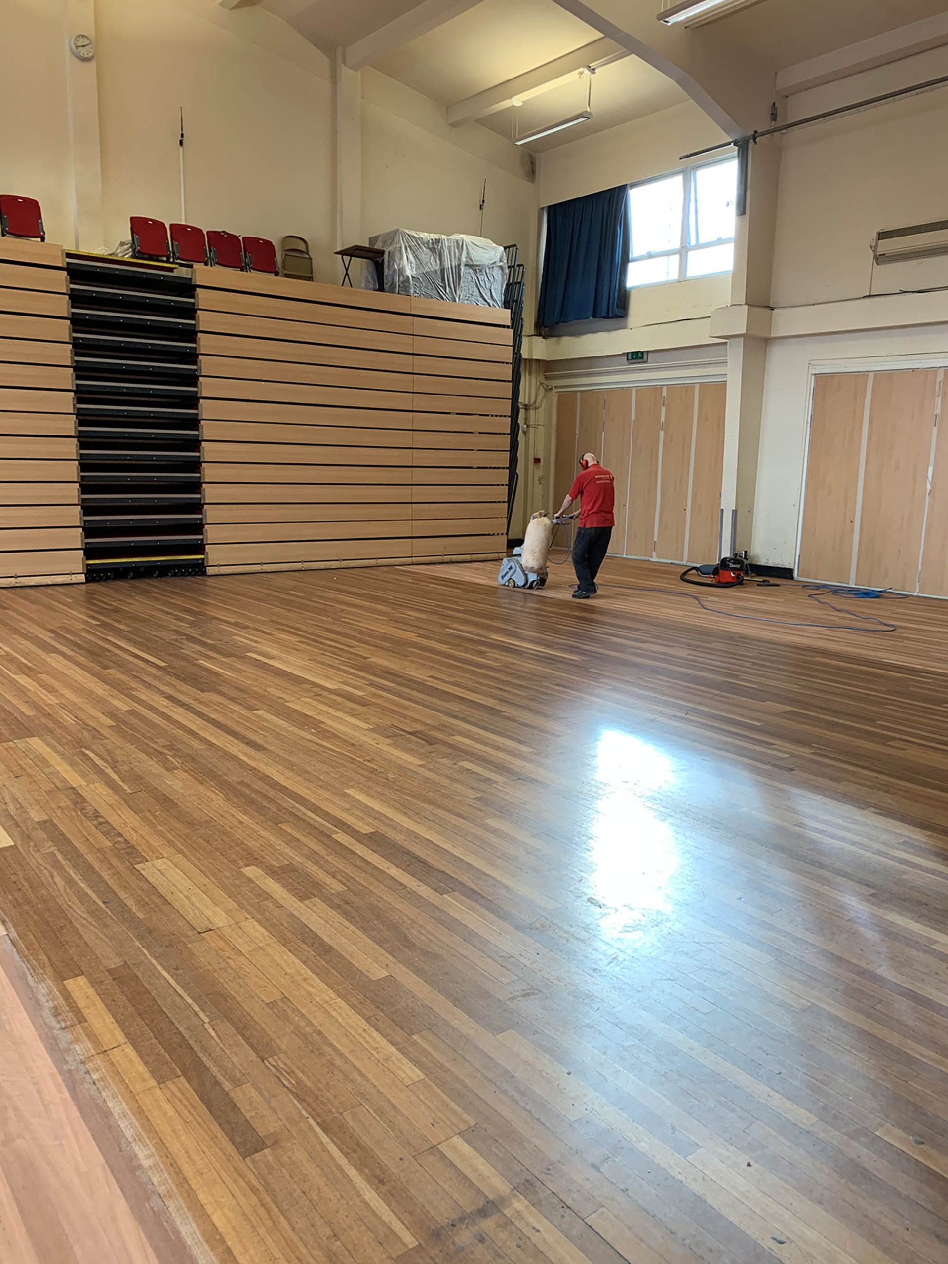 Sports Hall Floor Restoration Leeds